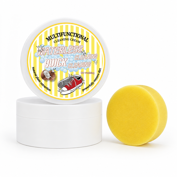 White Sneaker Cleaning Paste with Sponge | Stain &amp; Yellowing Remover