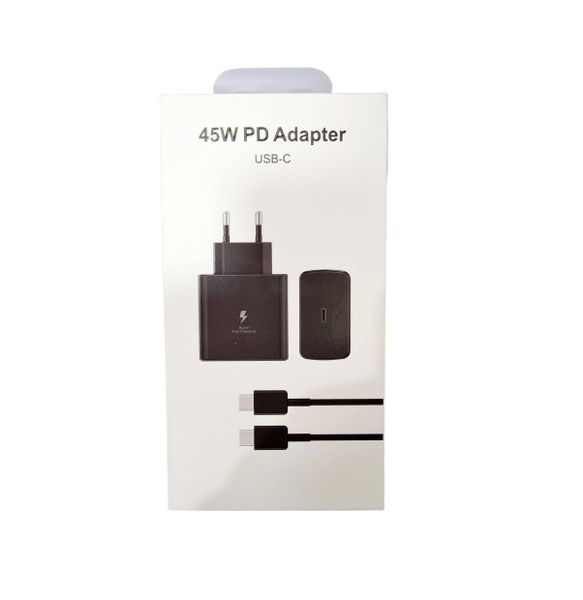 Super Fast 45W PD Power Adapter Charger With Type-C to Type -C Cable