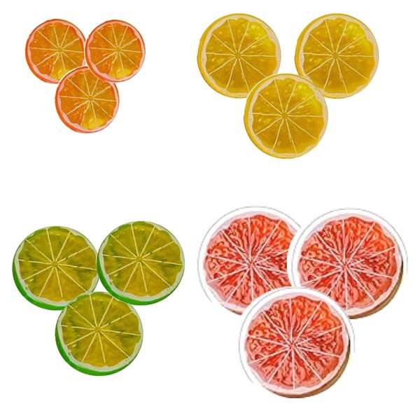 Décor Artificial Reusable Lemon Slices Set Of 12