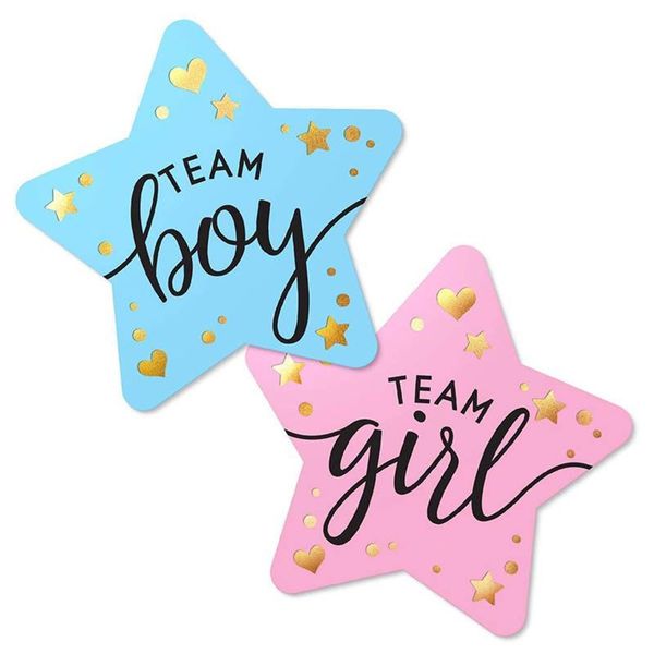 24 Pieces Gender Reveal Stickers