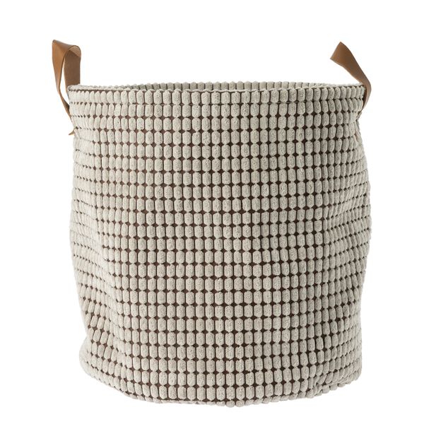 George &amp; Mason Fabric Storage Basket Round Large - Beige