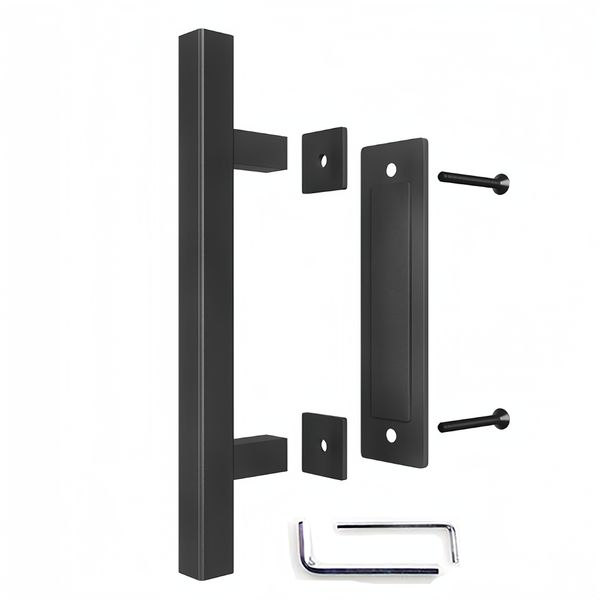 Barn Door Handle Sliding Door Handle: 30 cm Sliding Door Pull Handle Black