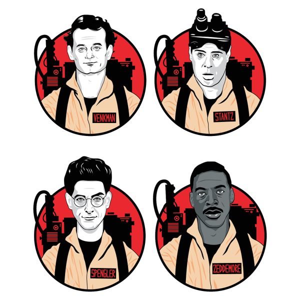 Ghostbusters V Enamel Pins 4PC PinBook