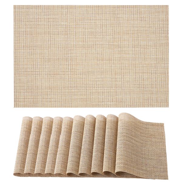 10 Piece Placemats Set Table Mats Heat Resistant Non-Slip for Dining Table