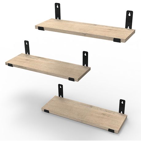 Metal and deals wood hanging shelves