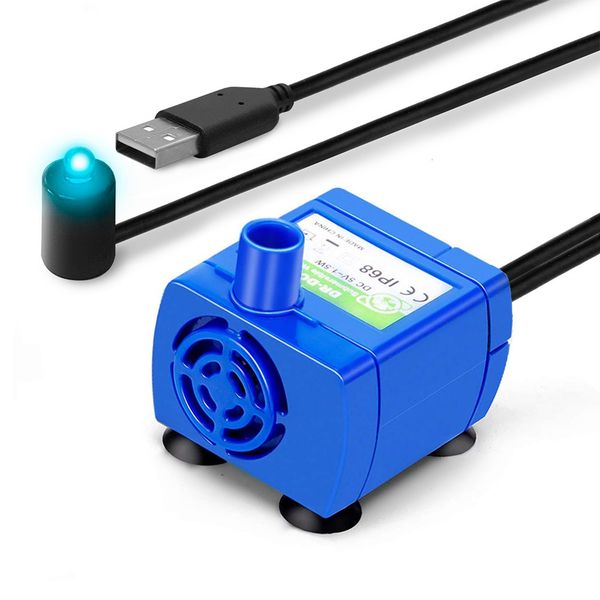 160L/H 1.5W Mini Submersible Pump, USB DC 5V Pet Water Dispenser Water Pump