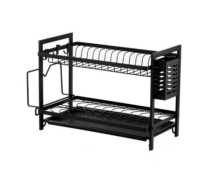 2 Tier Stainless Steel Storage Dish Drying Rack