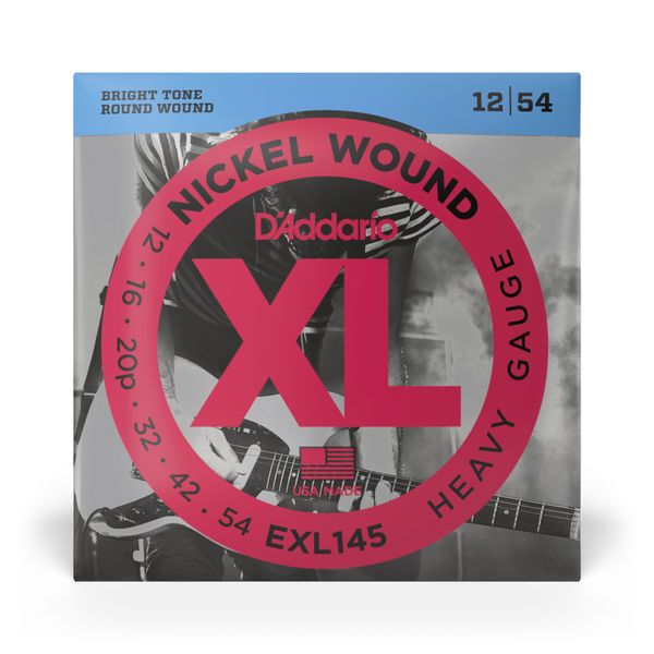 D’Addario Nickel Wound Electric Guitar Strings Heavy 12-54