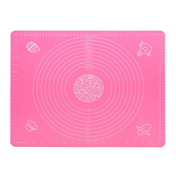 Silicone Kneading Baking Mat With Measurement Design - Blue