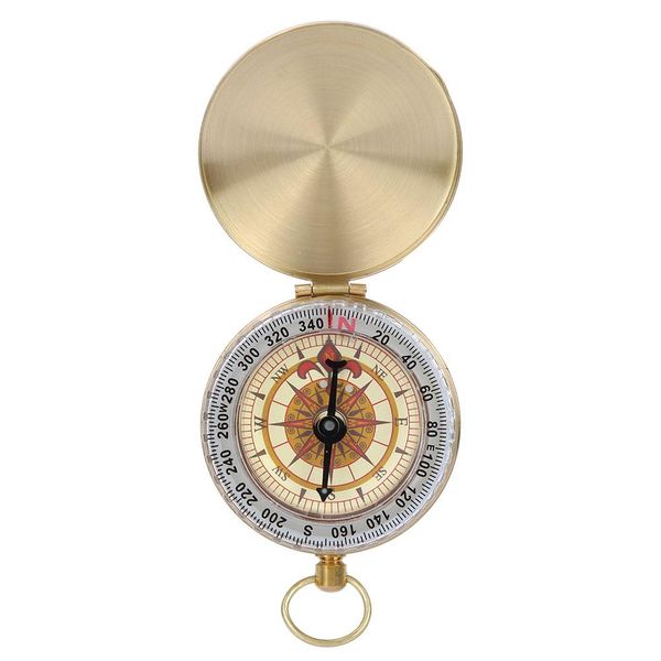 Portable Waterproof Copper Mini Pocket Luminous Compass for Outdoor Camping