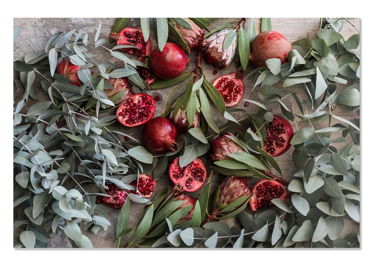 A3 Disposable Paper Placemat Set Eucalyptus & Pomegranates Shop