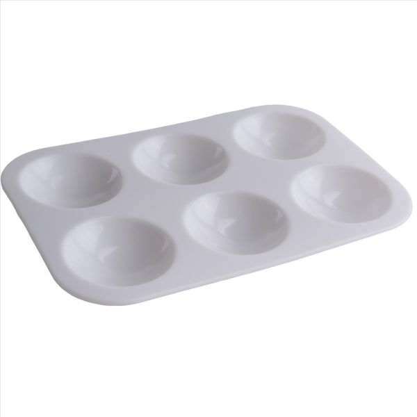 White Watercolor Palette 6 Well Rectangular Paint Palettes 50 Pcs