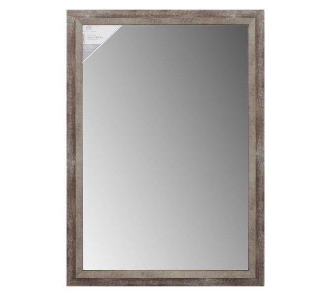 Frame Square Framed Mirror - Dark Wood (718 x 1023mm)