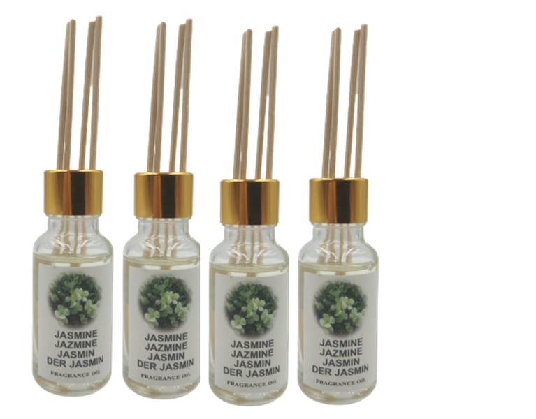 Set of 4 Aroma Fragrance Reed Diffuser - Jasmine