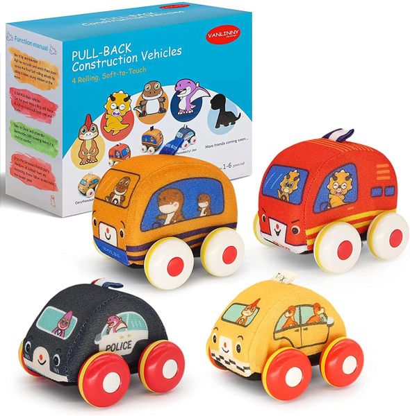 Soft Plush Cars for 1-Year-Olds, Boys, Girls. Includes Playmat. Ideal Gift