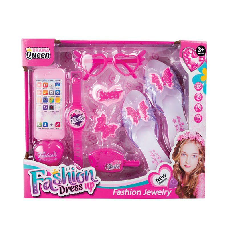 Fashion Playset Girls Toys Fashion Dress Up Pink 9 Piece Shop