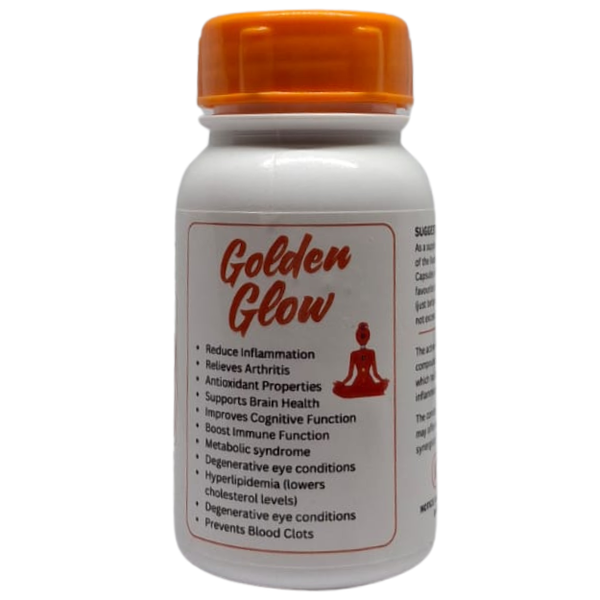 Golden Glow Turmetic - Inflammation, Arthiritis &amp; Muscle Pain Relief (60s)