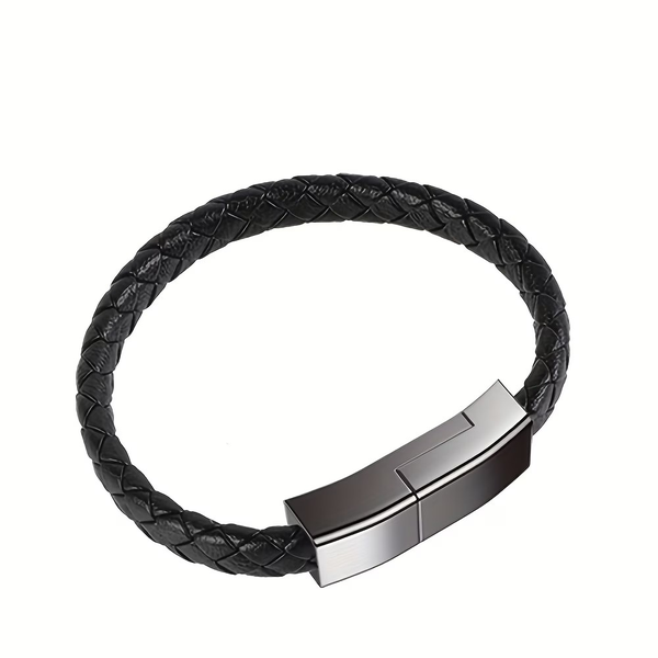 Wearable USB Charging Bracelet Cable - Double Braided Wrist Charger Cord