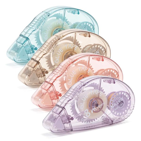 HUIRUSO 4 Pack Double Sided Roller, Scrapbook Supplies, Glue Roller Crafts,
