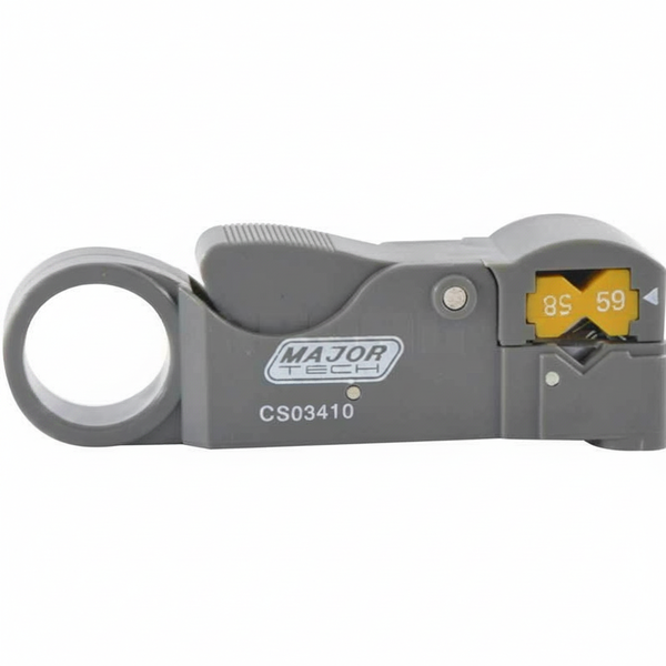 Coaxial Cable Stripper with Ergonomic Round Handle