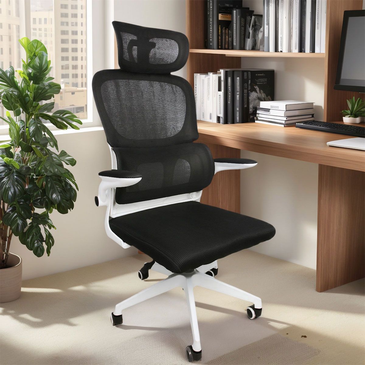 Ergonomic Mesh Office Chair Back Support 3D Adjustable Black