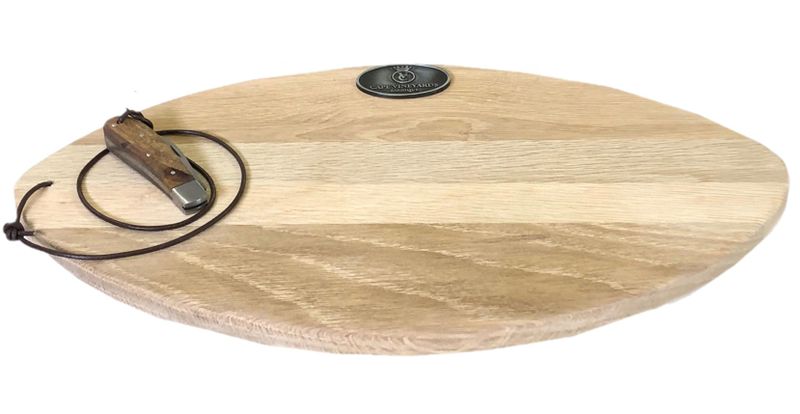 Cape Vineyards Oval Biltong Board with Knife