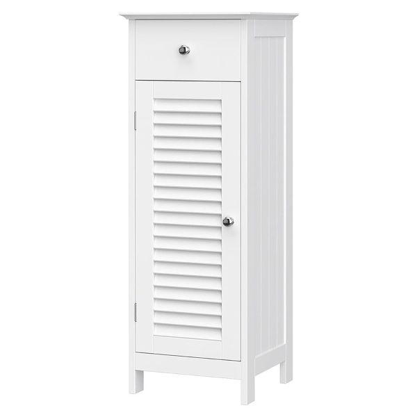 Scandinavian-Style Bathroom Cabinet - White, Elegant Design
