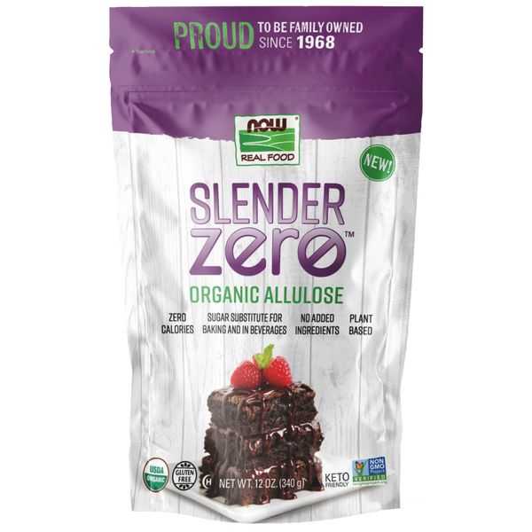 NOW Real Foods Slender Zero Allulose, Organic Powder - 340g/12 oz.