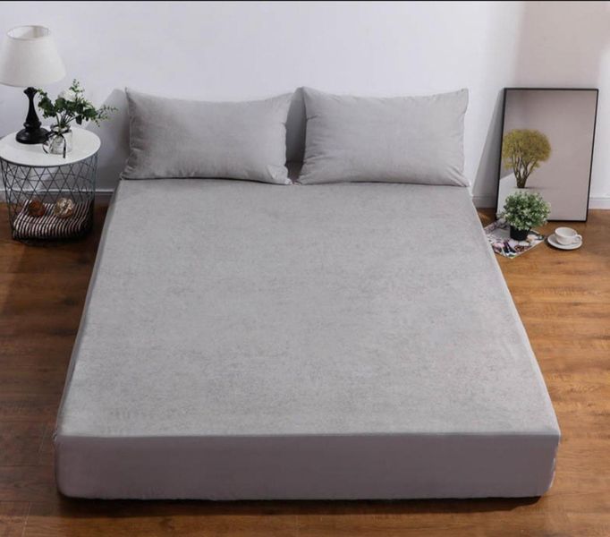 Grey Velvet 3 Piece Bed Sheet Set