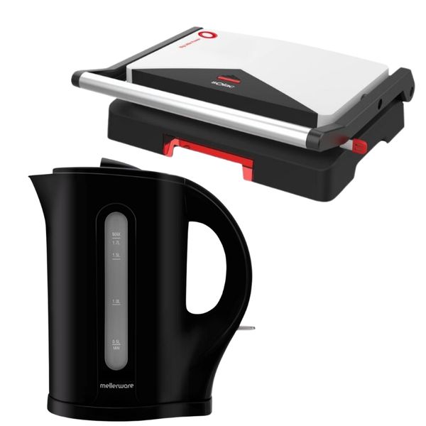 Solac - Sandwich Maker and Mellerware - Tugela - White - Kettle Combo