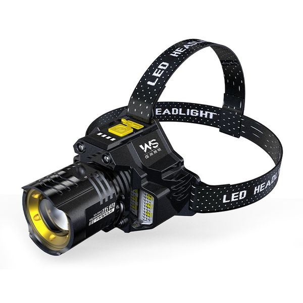 WS-8663 Motion Sensor Zoom Headlamp - Dual Beam, USB Rechargeable
