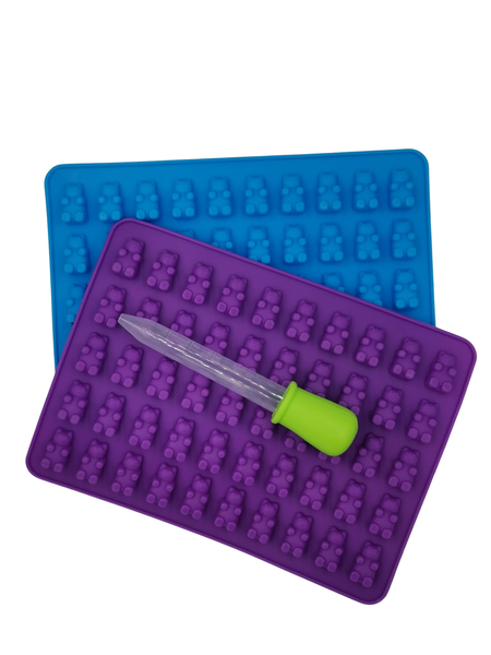 Silicone Gummy Bear Mould Set of 2 with Dropper