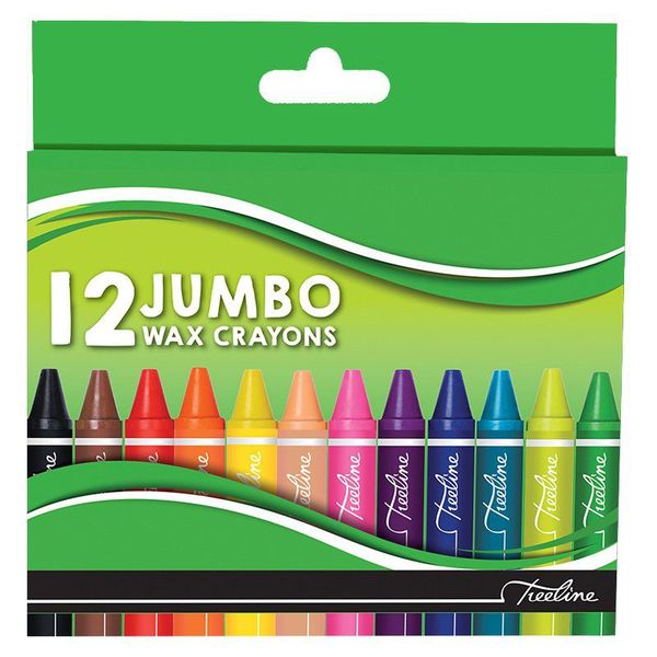 Treeline Jumbo Wax Crayons 12 Piece (Pack of 10)