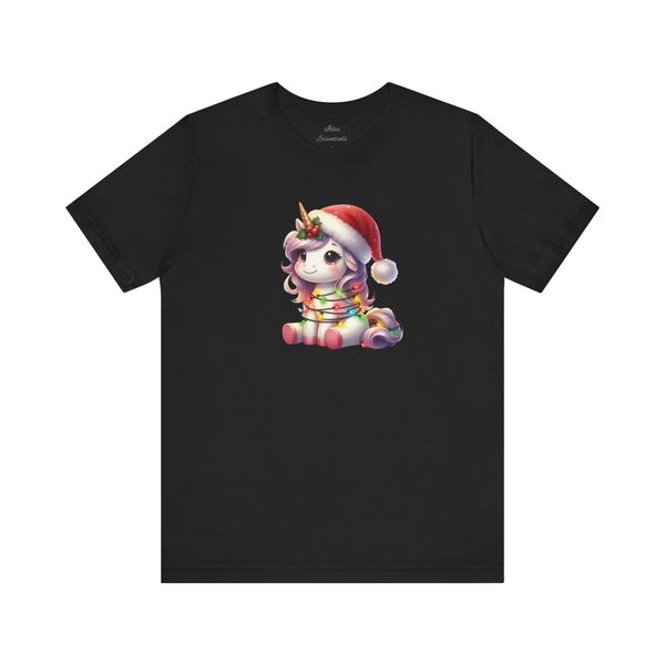 Unicorn Festive T-shirt - Black