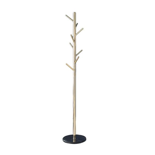 Coat Rack Metal Floor Standing Coat Stand Tree With 8 Hook,Marble Finishing