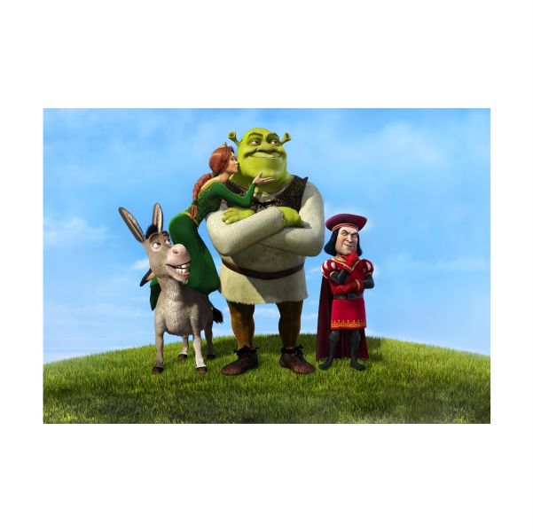 Fiona Kissing Shrek - A1 poster