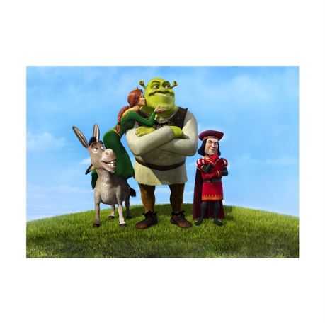 1 DISPLAY PLACA SHREK E FIONA 80CM