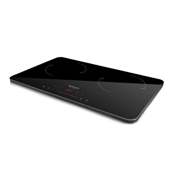 Taurus Induction Cooker Double LED Display Crystal Black Variable Heat