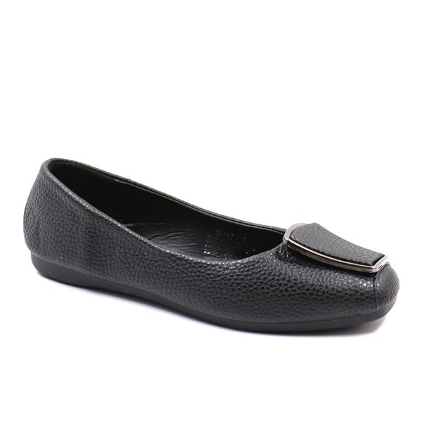 KYKY Ladies Pu Pump with Metal Trim on Upper