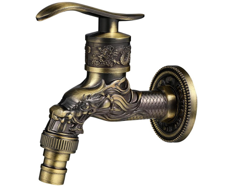 MorFansi Retro Faucet Brass Washing Machine Water Faucet Classic Tap Garden