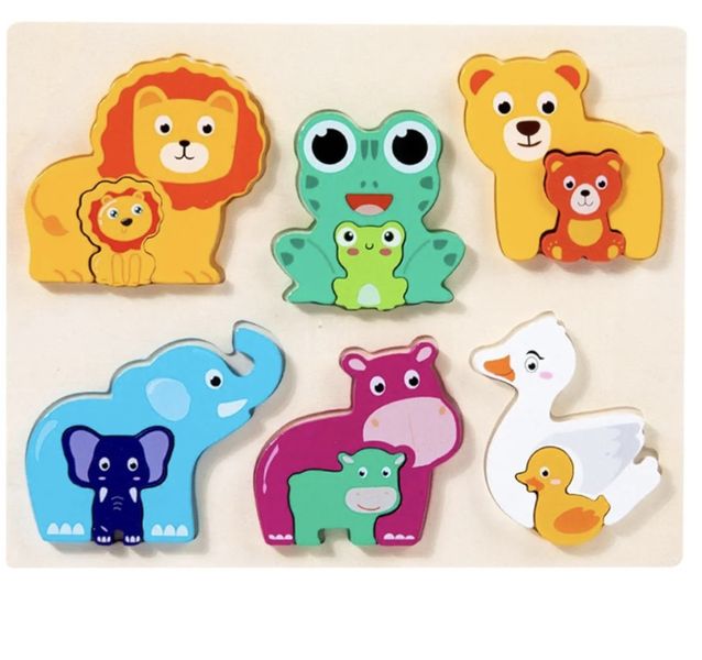 Wooden Animal Jigsaw Puzzle for Toddlers- Montessori Learning Toy