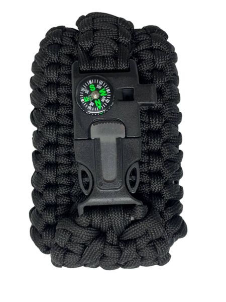 Deluxe Paracord Fish and Fire Kit - Black
