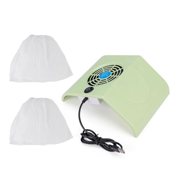 Mini Usb Nail Dust Extractor Vacuum Cleaner Tools With 2 Dust Filter Bags