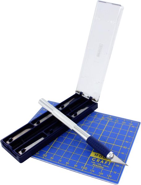 Modelcraft (PKN2008) Craft Knife Set, Knife Handle, 6 Steel Blade