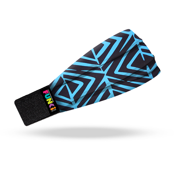 FUNki Blue Black Geo Adult Headband