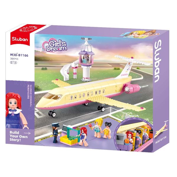 Sluban Building Set: Girls Dream - Plane - 384 Pieces