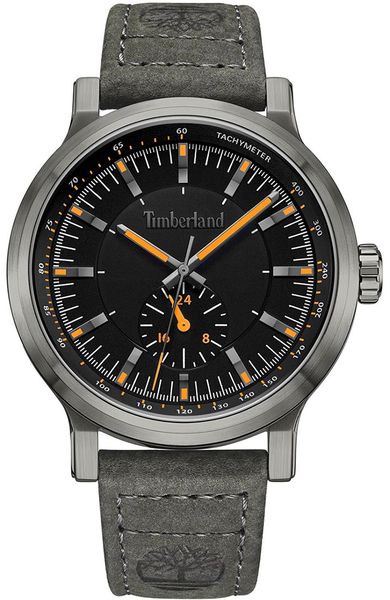 Timberland Mens Grey Leather Strap Watch-TDWGF2231003