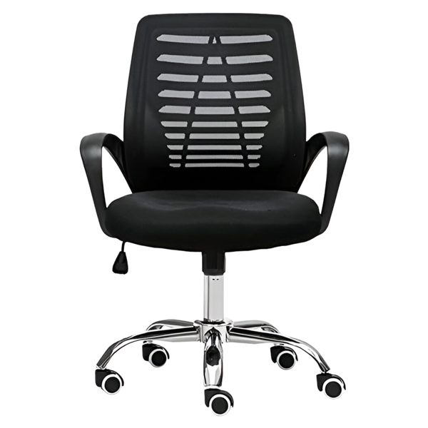 Comfortable Ergonomic Backrest Office Chair With Armrest And No Wheels