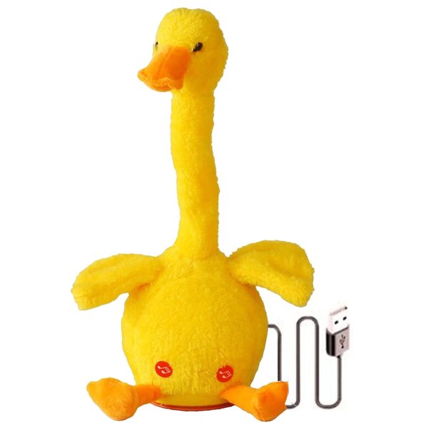 USB Rechargeable Dancing Duck Light Up Mimic Record Baby Interactive Toy