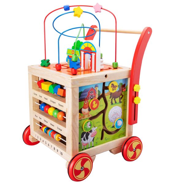 Multifunctional Wooden Baby Walker Toy